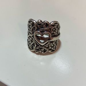 Or Paz sterling silver heart ring
